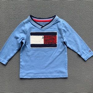 Tommy Hilfiger Long Sleeve Logo T Shirt 12M NWOT